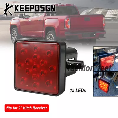 Truck Trailer 2'' Tow Hitch Light Red Cover LED Brake DRL Reverse For GMC Canyon • $17.89