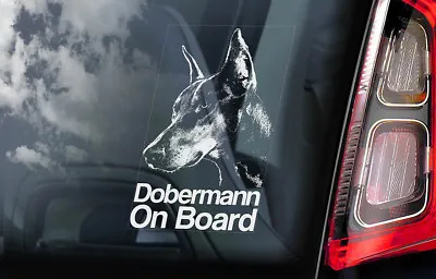£3.50 • Buy DOBERMANN Car Sticker, Doberman K9 Dog Window Sign Bumper Decal Gift Pet - V1