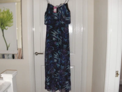 £19.99 • Buy Butterfly By Matthew Williamson Gorgeous Blue Maxi Dress Size 14 BNWT