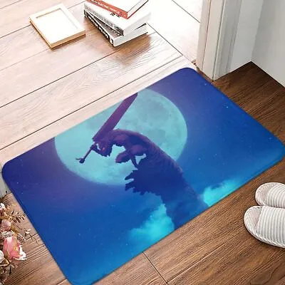 Berserk Guts Behelit Bath Mat Moon Sword Man Doormat Flannel Carpet Outdoor Rug  • $8.79