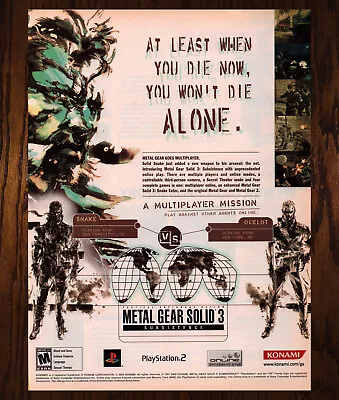 Metal Gear Solid 3 Snake Ocelot - Konami Game Print Ad / Poster Promo Art 2006 • $14.99