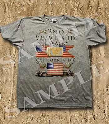 2nd Massachusetts Cavalry Ash Colored Civil War Themed Unisex T-shirt. • $21.99