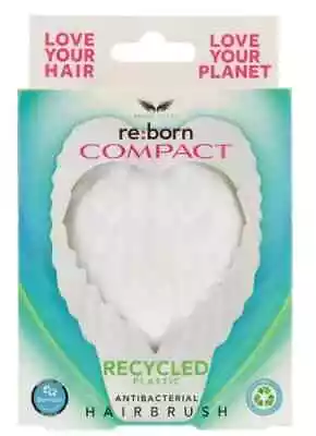 Tangle Angel Reborn Compact Antibacterial Hairbrush-white • £8.99