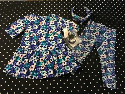 Gymboree Butterfly Garden Dress Leggings Bracelet Hair Headband 18-24 NWT EUC  • $25