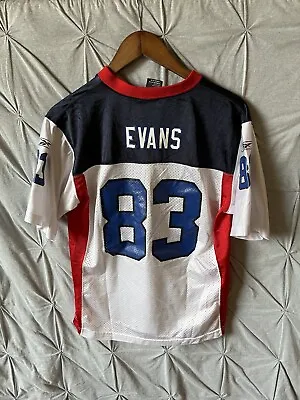 Reebok Buffalo Bills White Football Jersey Lee Evans #83  Youth Large Rare  • $15