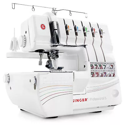 SINGER 14T968DC Professional 2 To 5 Thread Stitch Serger Sewing Machine White • $559.99