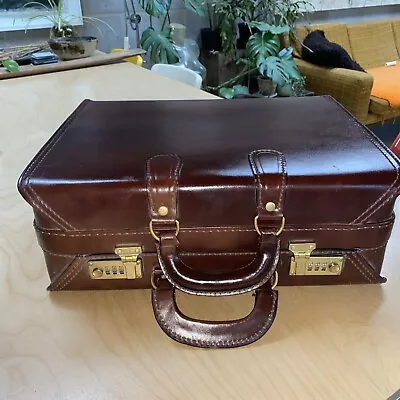 VTG Executive Pilot Attorney Flight Bag Briefcase Attaché  Quality Leather Combi • £95