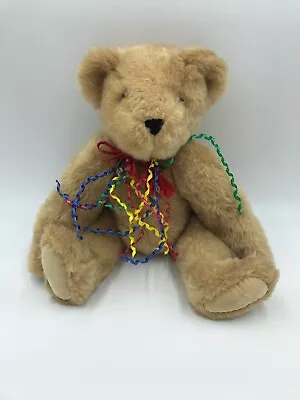 THE VERMONT TEDDY BEAR COMPANY Stuffed Plush Animal Jointed Happy Birthday M • $21.27