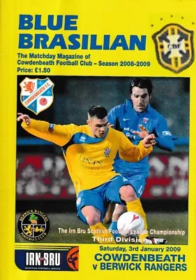 Cowdenbeath V Berwick Rangers 08/09 Programme • £1.99