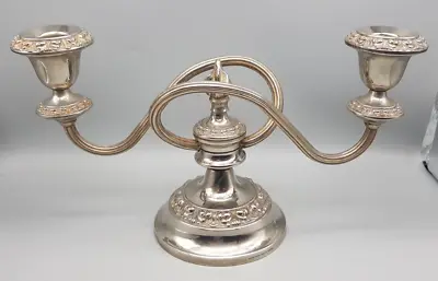 Vintage Ianthe Silver Plated Two Candle CANDELABRA • £9.50