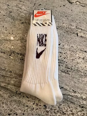 NOS VINTAGE 80s NIKE Tube Socks Big Foot Crew Size 9.5-15 • $49.99