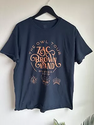 Zach Brown Band T-shirt The Owl Tour Summer 2019 Concert Black Orange Large. • $10