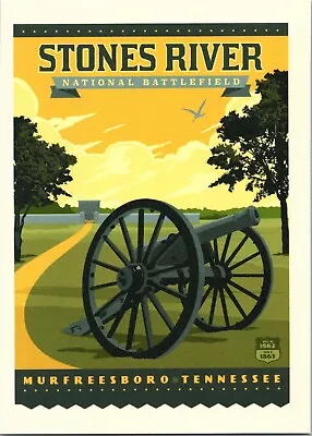 Stones River National Battlefield Cannon  Murfreesboro Tennessee Postcard • $5