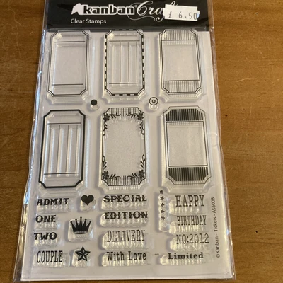 £5 • Buy New Kanban A6 Clear Stamp Set Tickets