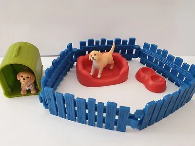 Farm Playset Cute Dogs 9pcs Toy Farmyard Set Birthday Present Gifts Unique Kids • £6.75