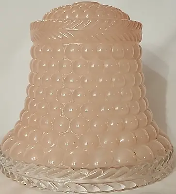 Vintage Thousand Eye Pink & Clear Lamp Shade 1930's Boudoir Lamp Shade  • $12.50