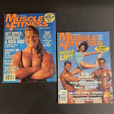 1995 • Muscle And Fitness Magazine •  Lot Of 2 • October December•   #MUSF-28 • $29.99