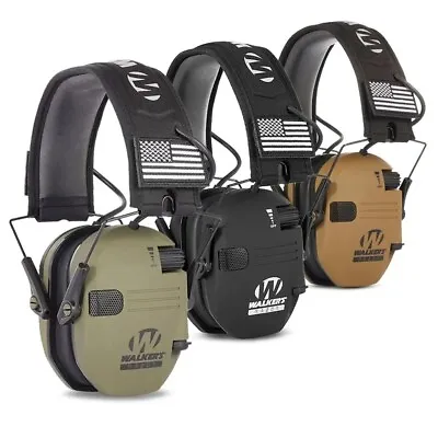 Electronic Earmuff Walker's Razor Slim Compact Shooting Hearing Protection • $32.88