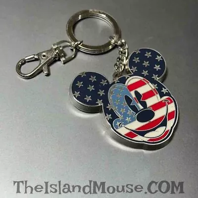 Disney Medallion Patriotic Mickey Icon Head Pin Lanyard Medal (UD:62633) • $8.95