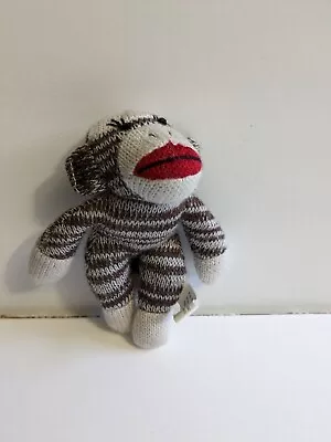 Mini Sock Monkey Striped Brown Peter Pauper Stuffed Animal Plush About 4 Inches • $8