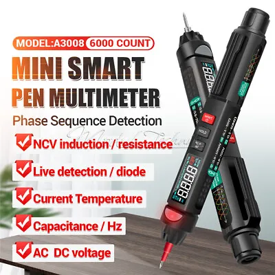 A3009/A3008 Mini Digital Multimeter Pen Smart Voice Broadcast DC AC Tester Meter • $18.07