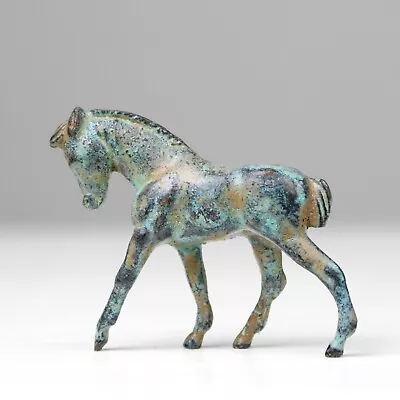 Baby Horse Statue (Green Bronze) - Young Foal Figurine Sculpture Art Gift • $44.90