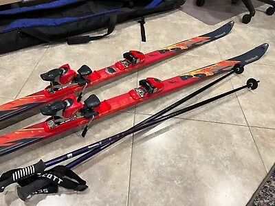 Volkl P9 Skis Plus Marker M.8 Bindings Lange Boots Scott Poles And More. • $150