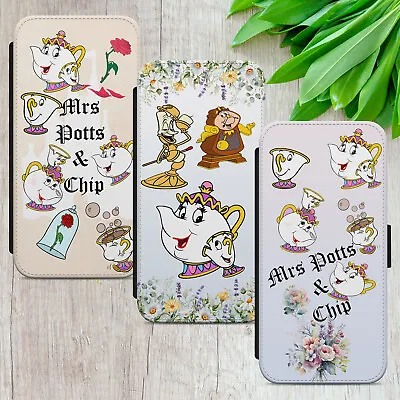 Mrs Potts Chip Beauty And Beast Flip Wallet Phone Case For Iphone Samsung Huawei • £11.99