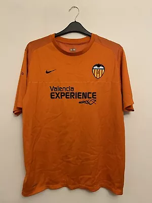 Rare Valencia 2008-2009 3rd Change Kit Football Shirt Orange Adult Men’s XL • £29.99