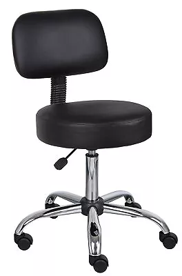 Be Well Medical Spa Stool With Back In Vinyl Black • $109.99