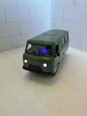 UAZ 2206 Buhanka Soviet Military Car Model Scale 1:24 USSR Collectible Diecast • $56.99