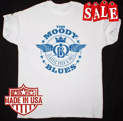 Vtg The Moody Blues Band T-shirt White Short Sleeve All Sizes AA6865 • $16.95