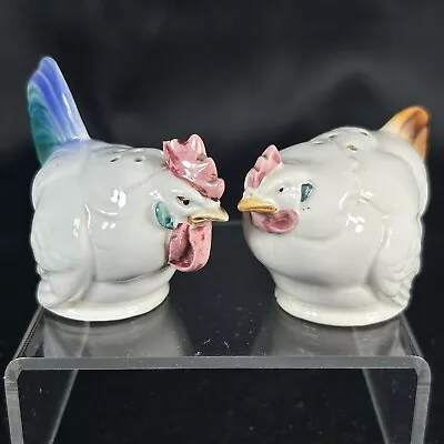 Vintage 1950's Rooster & Chicken Salt And Pepper Shakers Made In Germany • $10