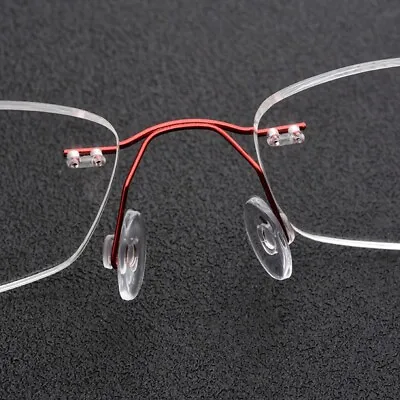 US Titanium IP Rimless Eyeglass Frames Ultralight Men Luxury Glasses Red • $20.99
