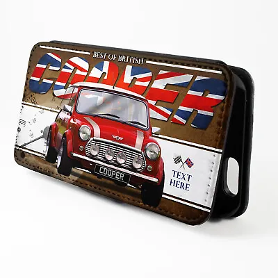 Personalised Mini Cooper Red IPhone Case Classic Car Flip Phone Cover Gift CL35 • £12.95