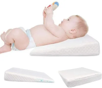 Baby Wedge Pillow Anti Reflux Colic Cushion Flat Head Foam For Pram Crib Cot Bed • £14.95