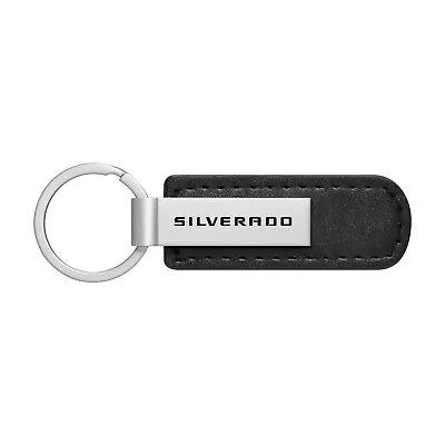 Chevrolet Silverado Black PU Leather Strap Key Chain • $19.99