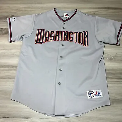 Washington Nationals Jersey Adult XL Gray Christian Guzman MLB Baseball Mens • $28.88