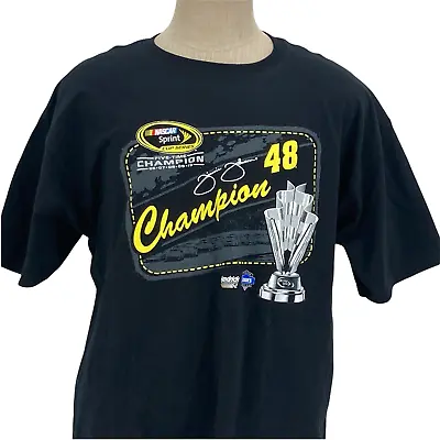 Chase Authentics Jimmie Johnson Sprint Cup Series Black T Shirt Size XL Nascar • $20.25