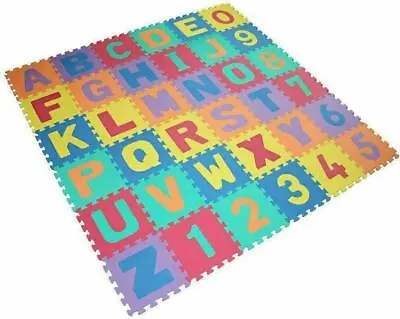 £7.99 • Buy 36Pcs Foam Jigsaw Puzzle Mat Alphabet Number Play Toy Toddlers Children A-Z 0-9