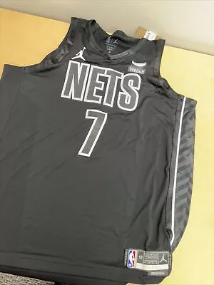 Jordan NBA Brooklyn Nets Mens Jersey Size 5258/52/52 Durant #7Black • $120