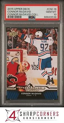 2015 UPPER DECK CONNOR McDAVID COLLECTION #CM-16 RC PSA 10 • $34.52