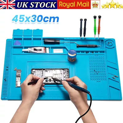 Soldering Matt Phone Repair Mat Maintenance Station Magnetic Heat Insulation UK • £8.80