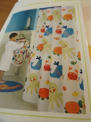 New JUMPING BEANS Underwater Creatures Kids Shower Curtain Kohls Ret 4499 NIP • $24.99