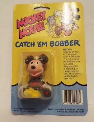 Vintage Mickey Mouse Catch Em Bobber Fishing Lure Toy Zebco • $8.99