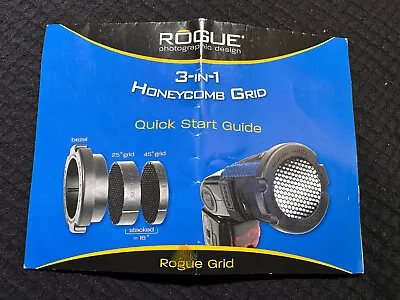 Rogue 3 In 1 Honeycomb Flash Grid With 3 Gel Sets • $32