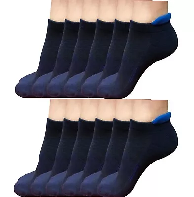 Lot 12 Mens Low Cut Ankle Cotton Athletic Cushion Sport Running Socks Size 6-12 • $22.99