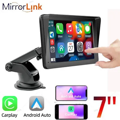 7  Portable Car Stereo Radio Wireless For Apple Car Play Android Auto MP5 Player • £38.99