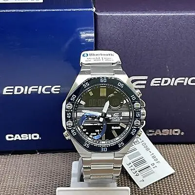 Casio Edifice ECB-10DB-1B Smartphone Link Bluetooth Chronograph Octagonal Watch • $261.80