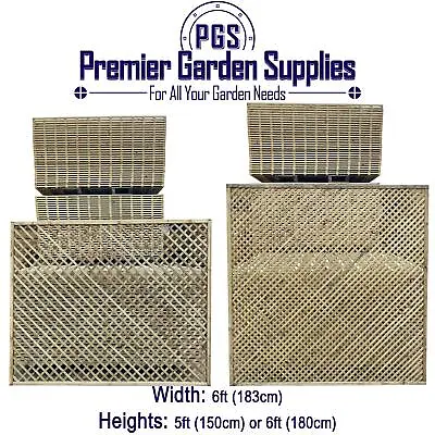 Elite Diamond Alderley Garden Lattice Fence Panels Timber Trellis Screen • £35